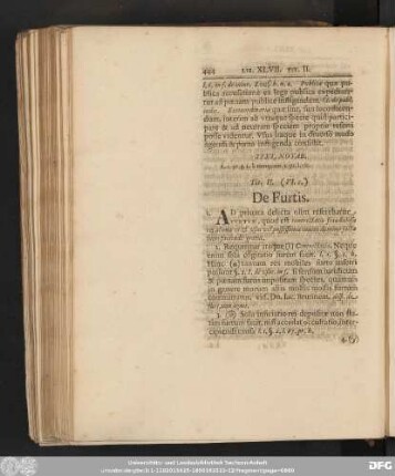 Tit. II. (VI. 2.) De Furtis.