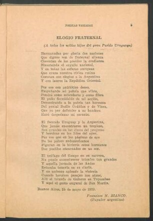 Elogio Fraternal