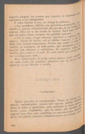 Capítulo LXVII - Cavilaciones