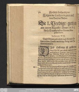 [Christliche Leichpredigten/ auß dem Buch Richter.]
