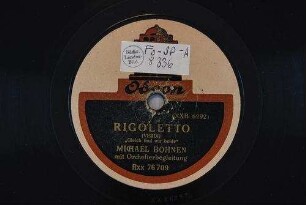 Rigoletto : "Gleich sind wir beide" / (Verdi)