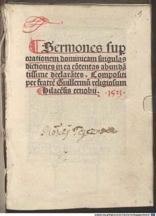 Sermones super orationem dominicam