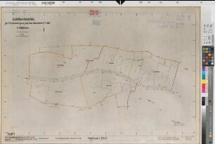 Warendorf (Warendorf), Flurbereinigung Velsen-Warendorf, Bl. 1 Zuteilungskarte Velsen Flur 7 tlw; 8 tlw; Warendorf Flur 4 tlw