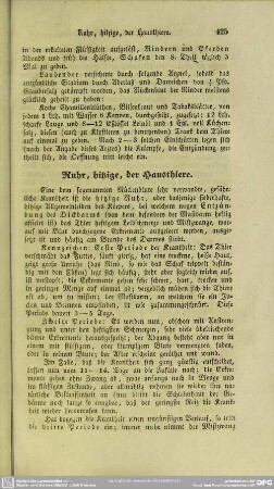 Ruhr, hitzige, der Hausthiere