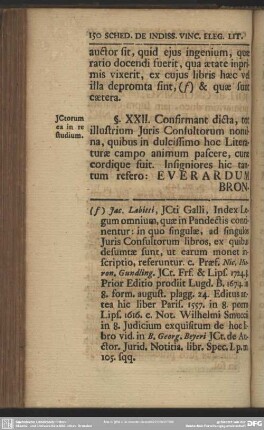 §. XXII. Juris Consultorum ea in re studium