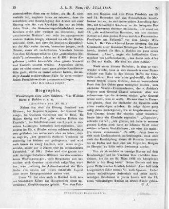 Rahden, W. von: Wanderungen eines alten Soldaten. T. 2. Fünzehn Friedensjahre. Aufenthalt in Russland. Rückkehr 1830. Fedlmarschal Graf Gneisenau und General der Infanterie von Grolman. Die Citadelle von Antwerpen vom October 1830 bis Ende 1832. Aufenthalt in Holland. Berlin: Duncker: 1847 (Beschluss von Nr. 146)