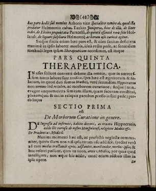 Pars Quinta Therapeutica.