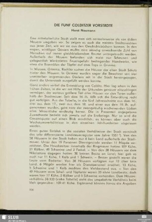 Die Fünf Colditzer Vorstädte