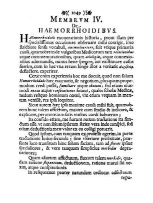 Membrvm IV. De Haemorrhoidibvs.