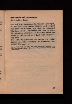 Und woll´n wir zusammen