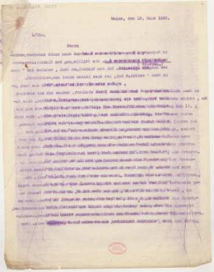 Brief an Jan Brandts Buys : 12.03.1923