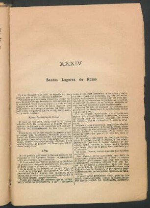XXXIV Santos Lugares de Rosas