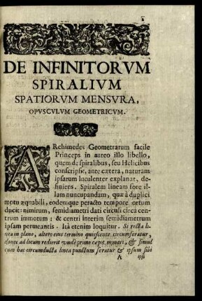 Propositio I - XIX.