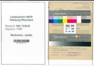 Entnazifizierung Josefa Beckmann , geb. 14.03.1909 (Angestellte)