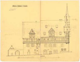 Rathaus, Duderstadt: Ostansicht 1:100