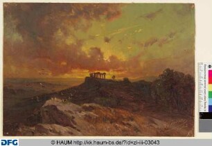 Ruine eines Tempels bei Abenddämmerung (Tempel von Segesta?)