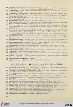Alte Buchmalereien, Handzeichnungen, Graphik und Bücher (Nr. 501-532)