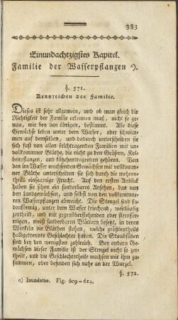 Einundachtzigstes Kapitel. Familie der Wasserpflanzen.