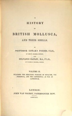A history of British mollusca and their shells : by Edward Forbes and Sylvanus Hanley, II