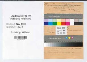 Entnazifizierung Wilhelm Londong, geb. 07.04.1900 (Monteur)