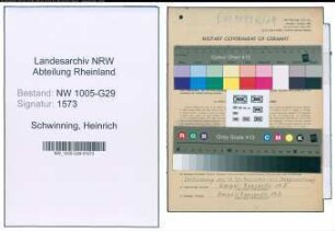 Entnazifizierung Heinrich Schwinning , geb. 22.08.1894 (Bahnsekretaer)