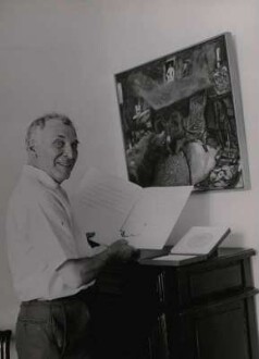 Marc Chagall mit Tilmann                             Riemenschneider Plakette
