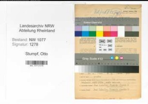 Entnazifizierung Otto Stumpf , geb. 18.08.1892 (Polizist)