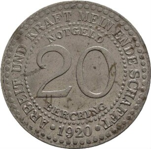 Münze / Notgeld, 20 Pfennig, 1920