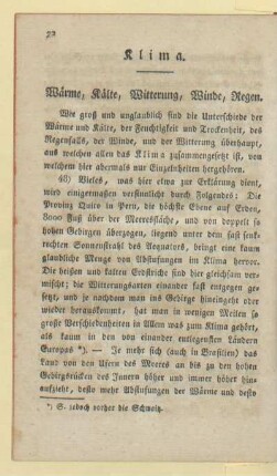 Klima. Wärme, Kälte, Witterung, Winde, Regen