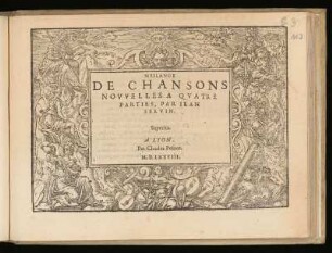 Jean Servin: Meslange de chansons nouvelles a quatre parties. Superius