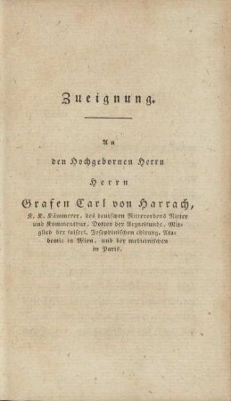 Zueignung.