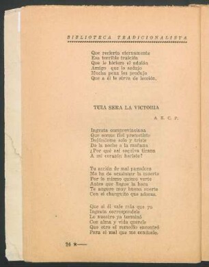 Tuia será la victoria