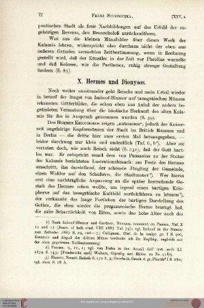X. Hermes und Dionysos