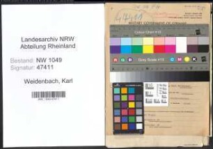 Entnazifizierung Karl Weidenbach , geb. 23.06.1891 (Landwirt)