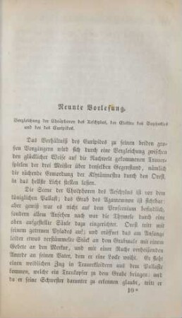 Neunte Vorlesung