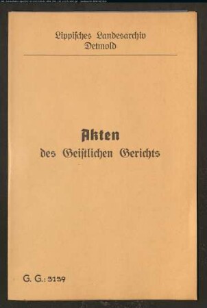 Hoffmann in Steinbeck gegen den Küster Voß in Schötmar, wegen einer Geldforderung für geliefertes Holz