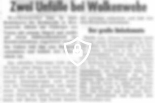 Zwei Unfälle bei Wolkenwehe