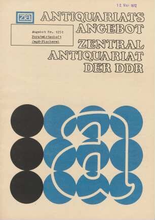 Nr. 1251: Forstwirtschaft Jagd - Fischerei