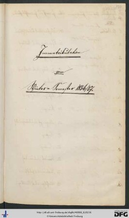 [fol. 180] Wintersemester 1856/57