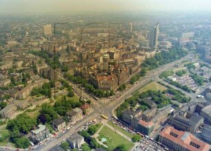 Innenstadt von Leipzig : Blick vom Neuen Rathaus Richtung Nordosten
