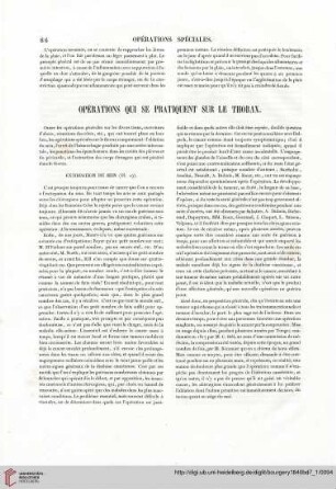 Opérations qui se pratiquent sur le thorax