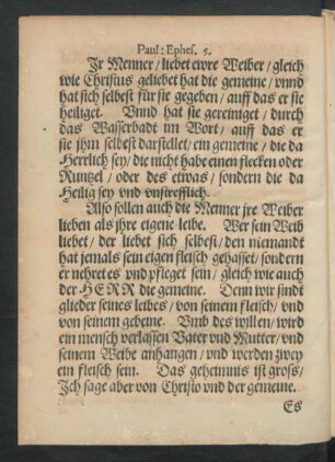 Paul: Ephes. 5.