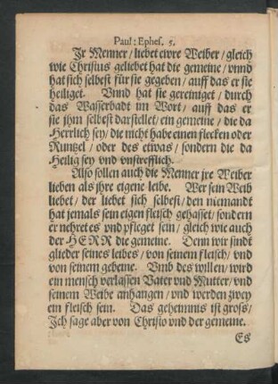 Paul: Ephes. 5.
