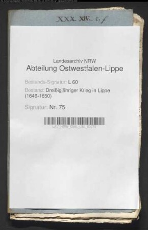 Kontributionsleistungen der Stadt Salzuflen und des Amtes Schötmar