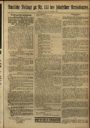 Zweite Ausgabe vom Samstag, den 22. Dezember 1917.