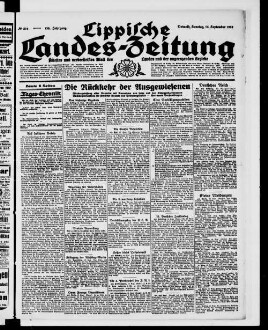 Lippische Landes-Zeitung : ältestes und weitverbreitetes Blatt des Landes und der angrenzenden Bezirke