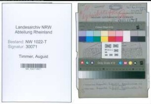 Entnazifizierung August Timmer , geb. 18.01.1895 (Maschinist)