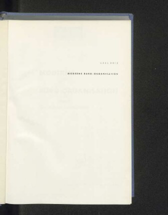 Moderne Büro-Organisation : das Buch zur Kostensenkung