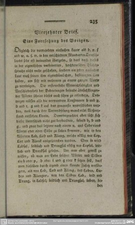 Vierzehnter Brief. Eine Fortsetzung des Vorigen