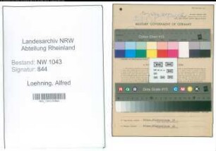 Entnazifizierung Alfred Loehning , geb. 31.05.1886 (Kaufmann)